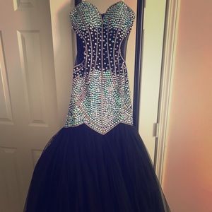 Black and Diamond Prom/ Ball/ Pageant Dress